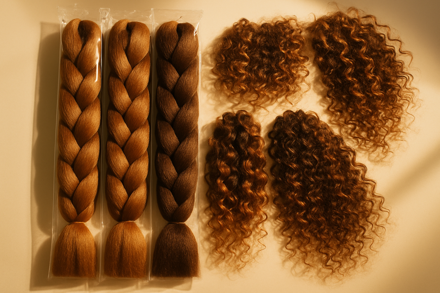 Braiding hair packs and curly strands for boho knotless braids — summer style guide at Oseila Beauty