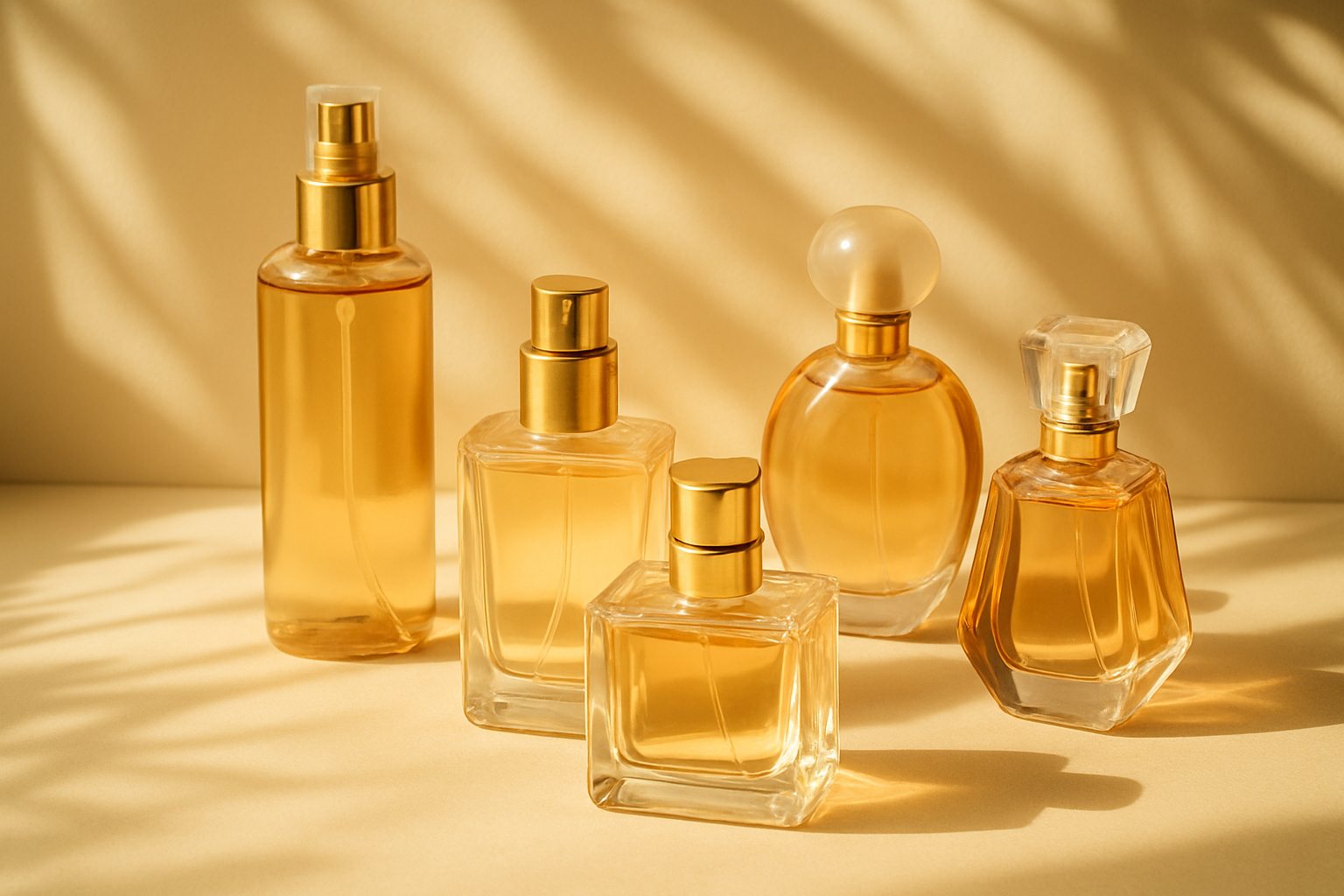 Body mists and perfumes arranged for layering — fragrance wardrobe guide at Oseila Beauty