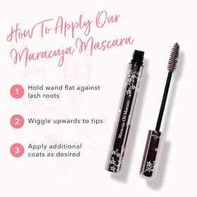 100% PURE Maracuja mascara clean ingredients for healthy lashes