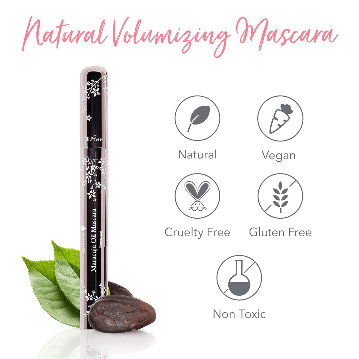 100% PURE Maracuja mascara vegan and cruelty-free formula
