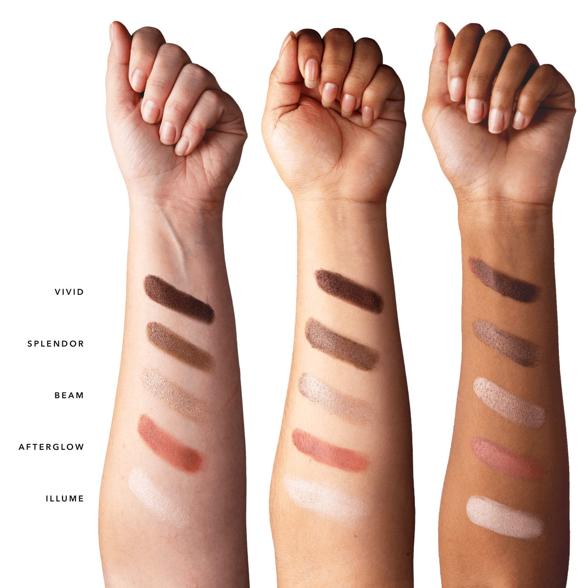 Pearlescent highlighter from 100% PURE Berry Naked Palette for a subtle luminous glow