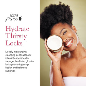 Creamy lather from 100% PURE shampoo gently cleanses and moisturizes