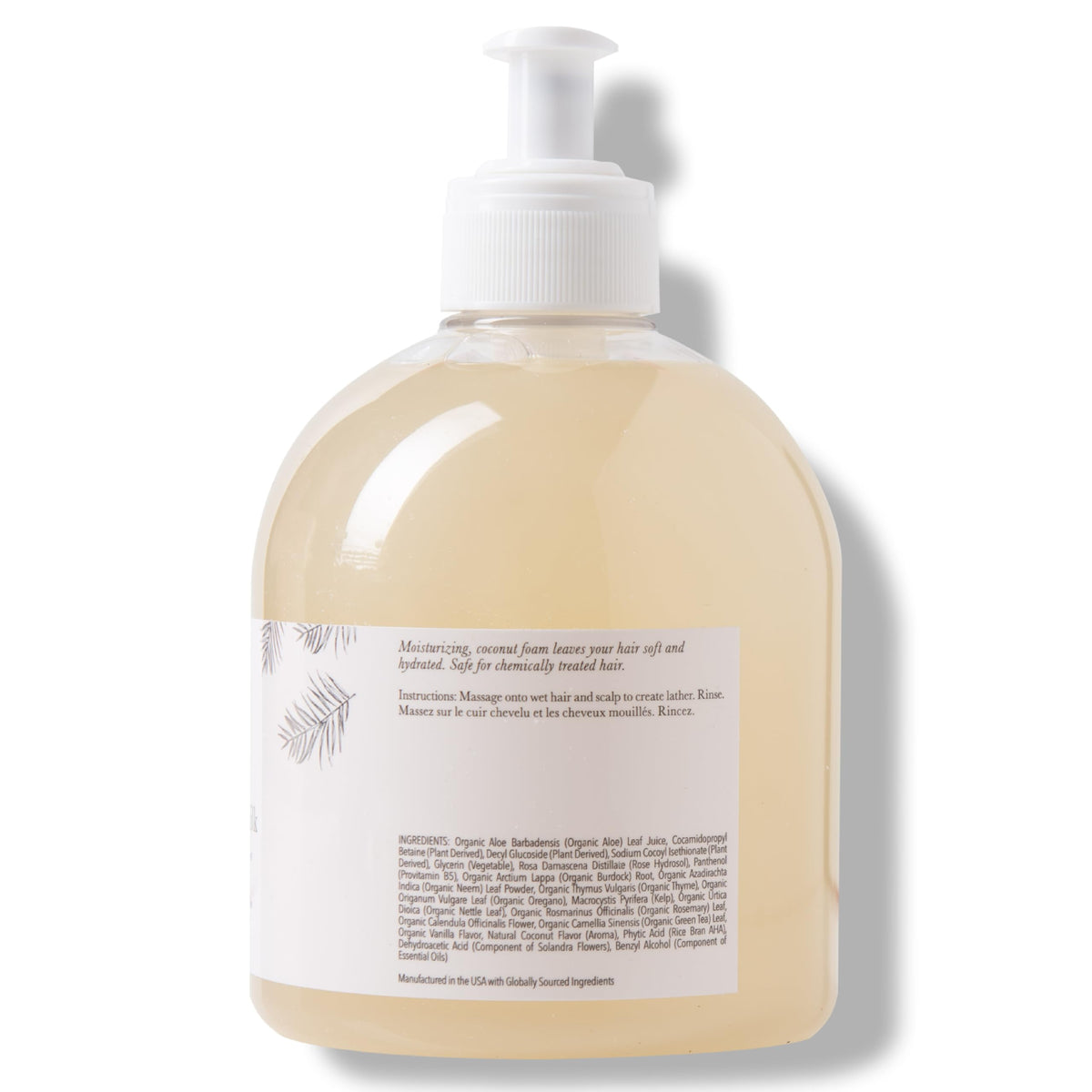 100% PURE Coconut Milk Restorative Shampoo cruelty-free packaging supporting ethical beauty