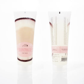 Creamy foamy lather from 100% PURE Coconut Shower Gel during shower.