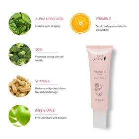 Green apple and grape ingredients visual signaling antioxidant-rich brightness.