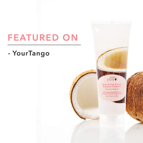 Packaging highlights ethical sourcing and sustainable beauty practices.