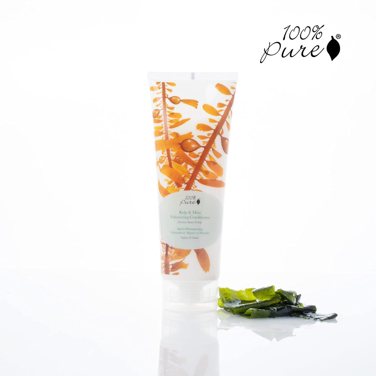 100% PURE Kelp & Mint conditioner in shower scene feels refreshing
