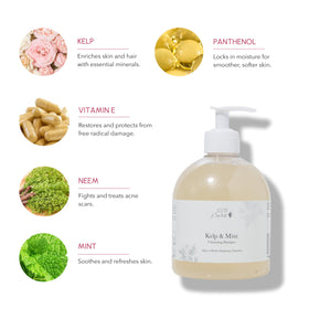 100% PURE Kelp & Mint Volumizing Shampoo foam-lather offers a refreshing cleanse