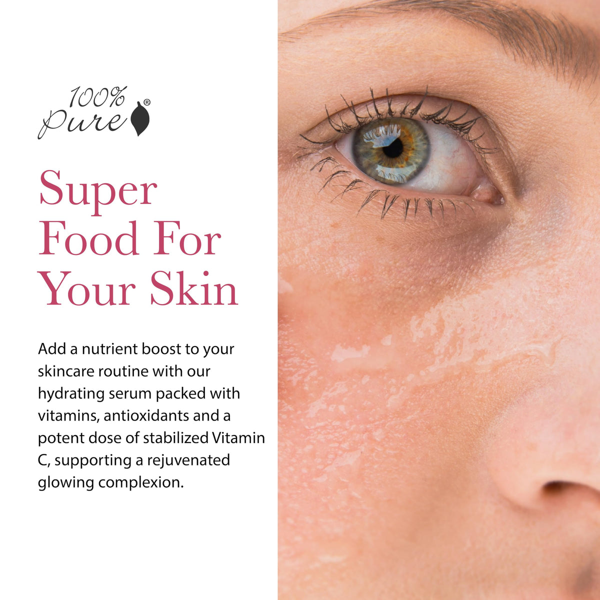 Close-up of serum dropper for precise application and even hydration.