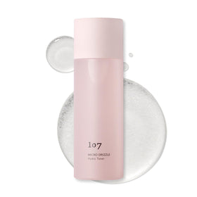 107 Hyaluronic Acid Toner bottle highlights lightweight hydration for dry skin.