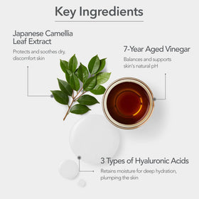 107 Hyaluronic Acid Toner pump demonstrates controlled application for balanced skincare.