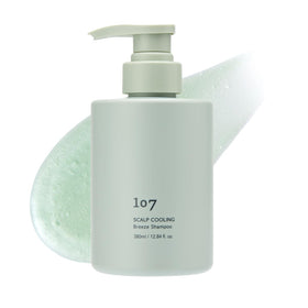 107 Scalp Cooling Breeze Shampoo bottle front with refreshing minty label for scalp refresh.