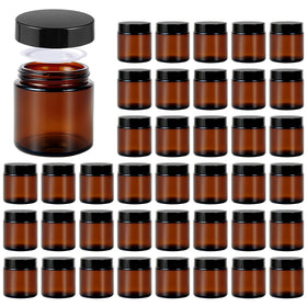 11 Hoa Kinh amber glass jar with lid protects light-sensitive formulas and preserves freshness.