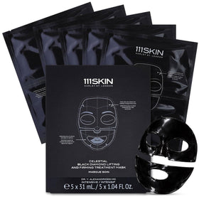 111SKIN Celestial Black Diamond mask package showing luxury skincare product and set of five