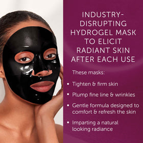 Close up texture of Celestial Black Diamond mask for at-home use