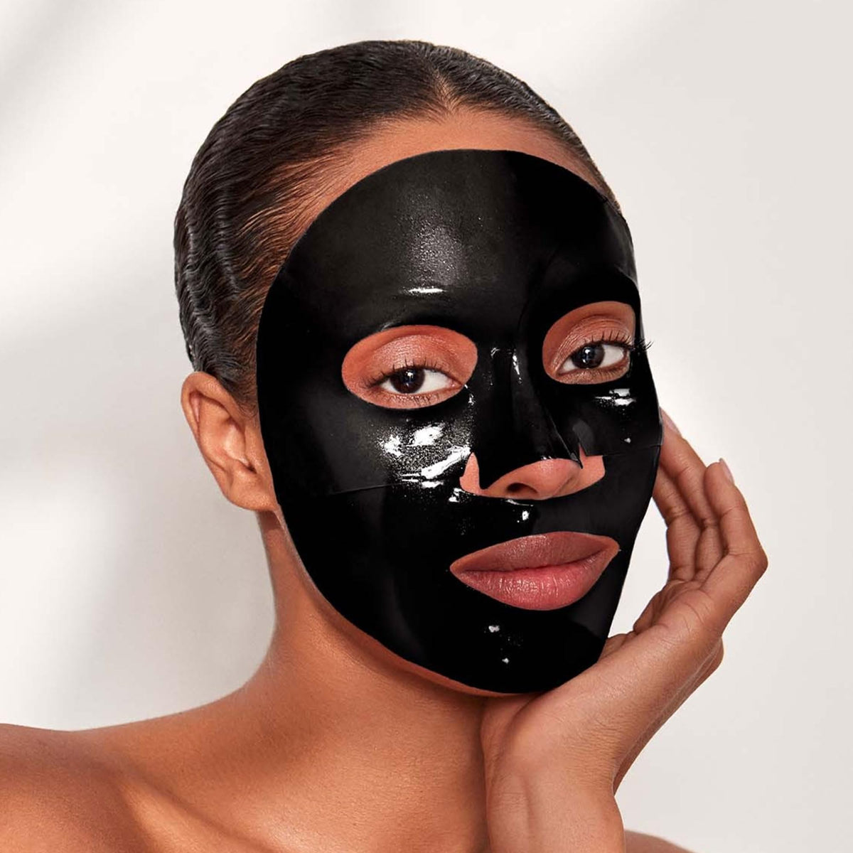 Upper section of Celestial Black Diamond mask targeting frown lines for smoother look