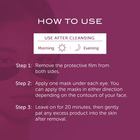111SKIN Rose Gold Illuminating Eye Mask rose extract detail highlights antioxidant support.
