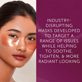 111SKIN Rose Gold Illuminating Eye Mask two patches on skin for brightening hydration.