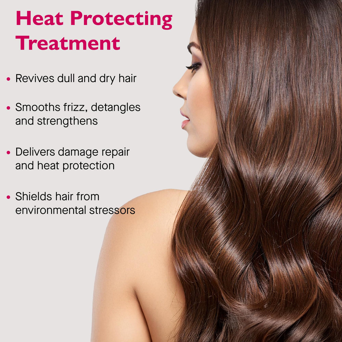 12 Benefits Leave-In Spray smooths frizz and flyaways for a sleek look