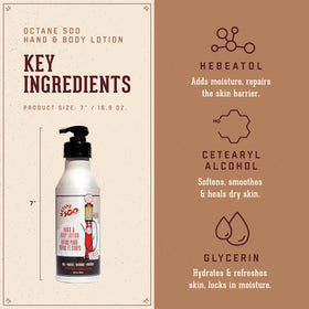 Texture swirl of Octane 500 Sweet Tobacco lotion showing rich creaminess
