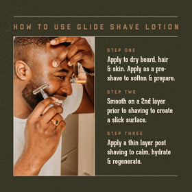 18.21 Man Made Clear Shaving Gel application-spot illustrates hydration before a shave.