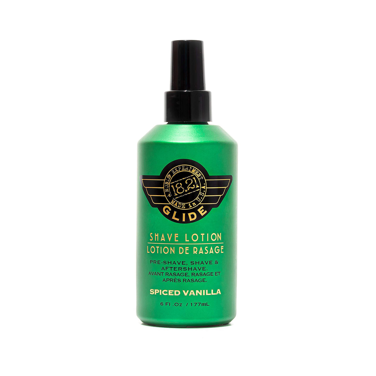 18.21 Man Made Clear Shaving Gel bottle-front enables precise, visible shaving.