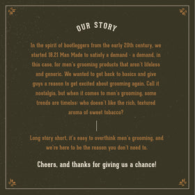 18.21 Man Made Clear Shaving Gel label-closeup reveals spiced vanilla aroma.