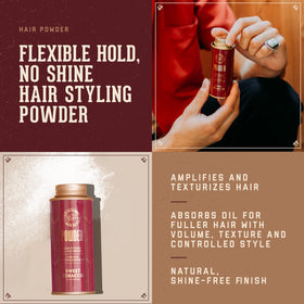 18.21 Man Made Hair Powder application shot showing easy texture and styling.