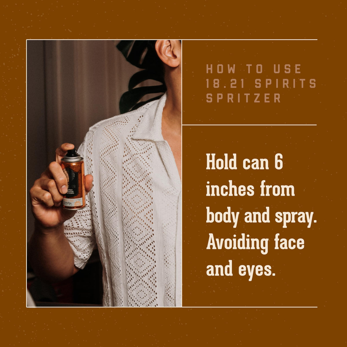 1821 Man Made Noble Oud Spirit Spritzer bottle close-up label, travel-friendly luxury aroma.