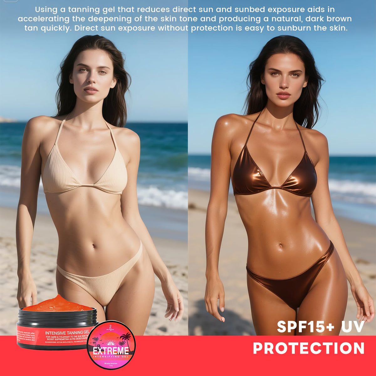 2Bmagic Shine Brown sunbed-use scene promoting efficient tanning.