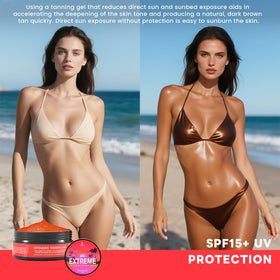 2Bmagic Shine Brown sunbed-use scene promoting efficient tanning.