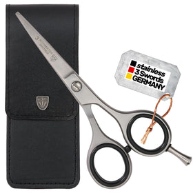 3 Swords Germany beard scissors with straight blade for precise grooming and natural trims.