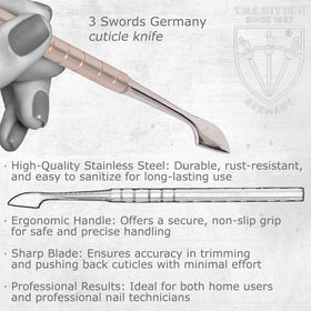 3 Swords Germany cuticle knife for careful removal of dead skin.