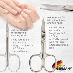 3 Swords cuticle scissors deliver precise grooming.