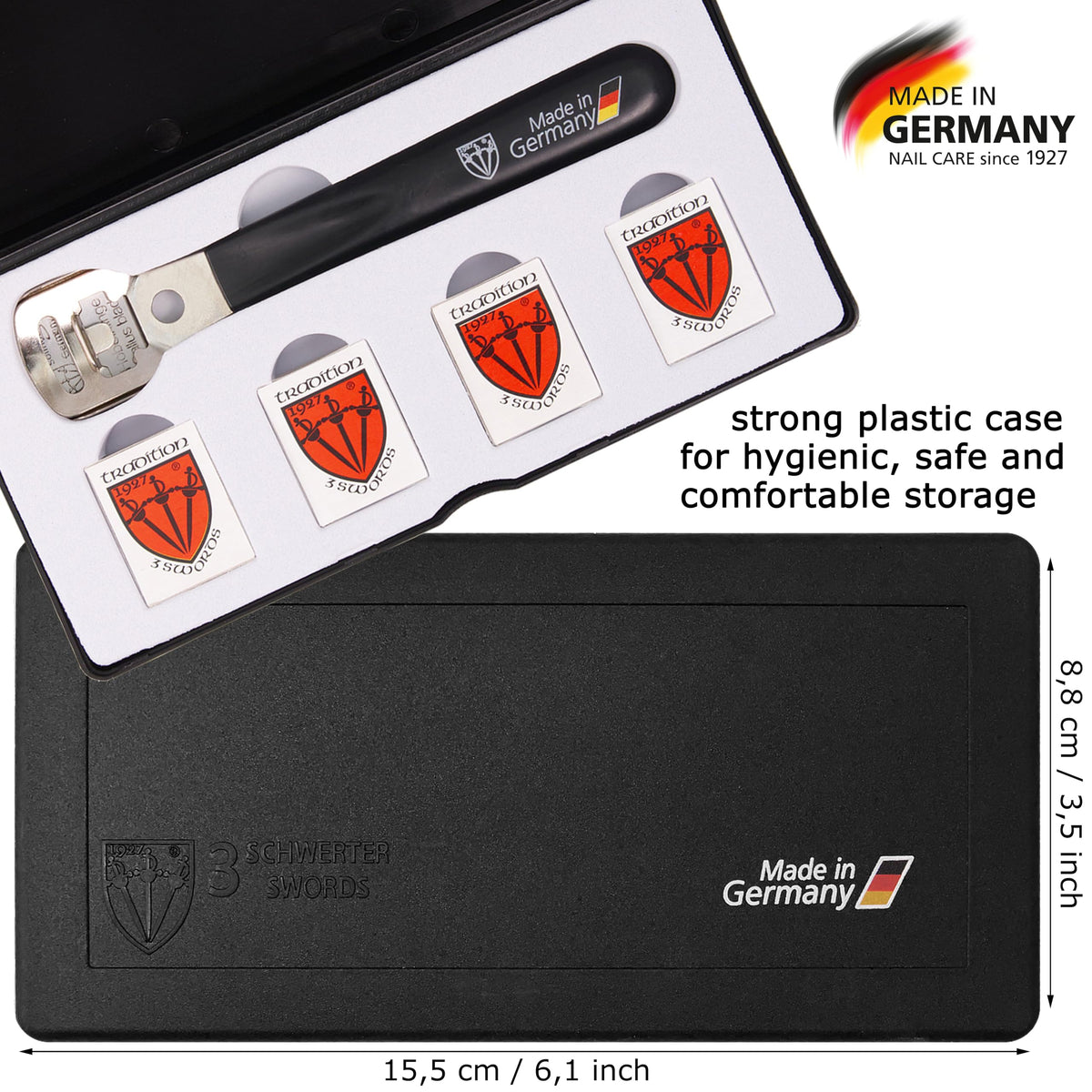 3 Swords Germany blade-insert close-up shows simple replacement for reliable maintenance