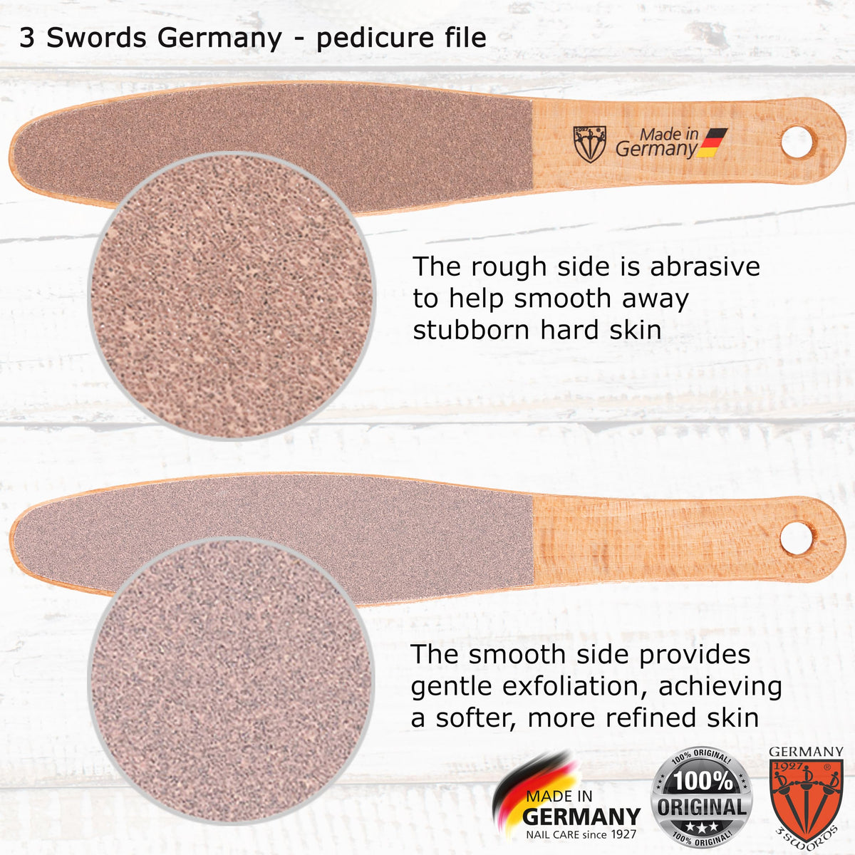 3 Swords Germany foot file rough side for stubborn hard skin