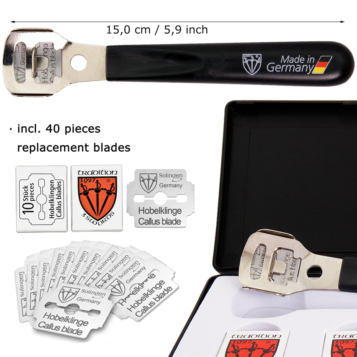 3 Swords Germany hygienic storage case keeps blades clean and organized