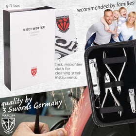 3 Swords Germany microfiber cleaning cloth included for tool cleaning.