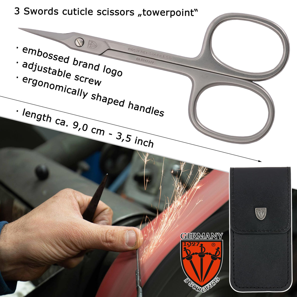3 Swords Germany precision nail scissors for clean, accurate shaping
