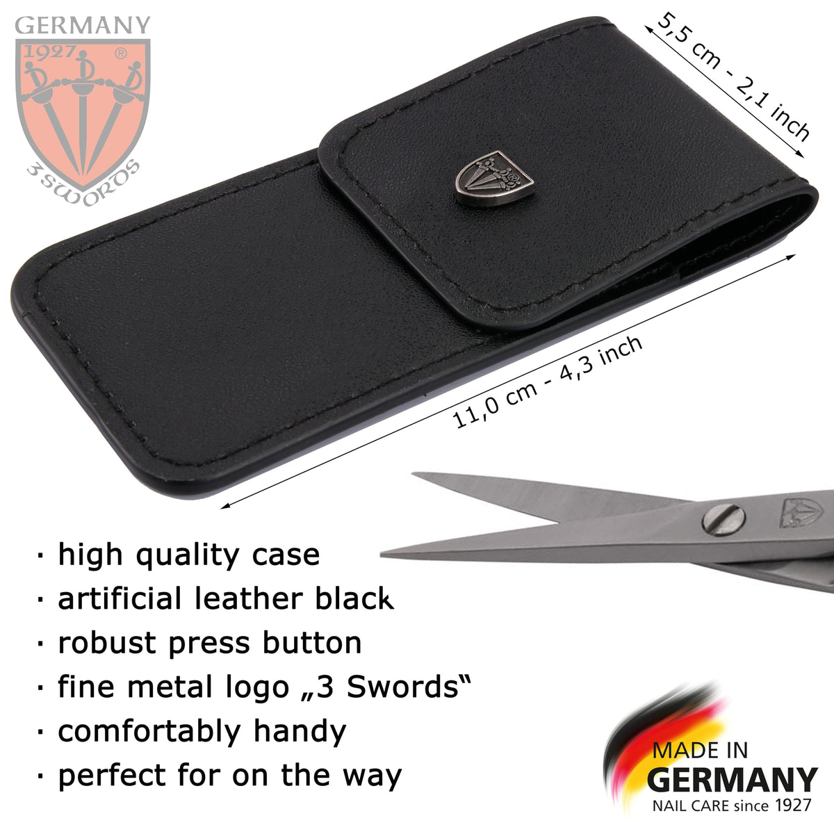 3 Swords Germany stainless steel INOX close-up highlights lasting edge.