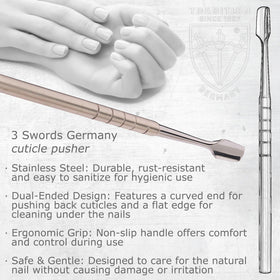 3 Swords Germany stainless steel tools show durable craftsmanship.