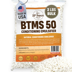 33rd Parallel BTMS 50 bulk emulsifier bag, conditioning hair and skin for silky results