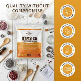 33RD PARALLEL BTMS 25 skin cream application yielding a powdery feel
