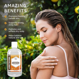 33rd Parallel Dimethicone bottle pour demonstrates clean, controlled dispensing.