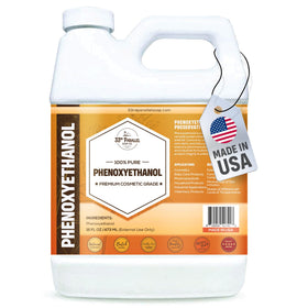 33RD PARALLEL SOAP CO Phenoxyethanol liquid 16oz bottle preserves cosmetics and extends shelf life.