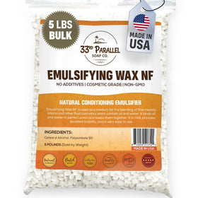 33rd Parallel Soap Co. emulsifying wax NF pastilles 5 lb package for silky skin