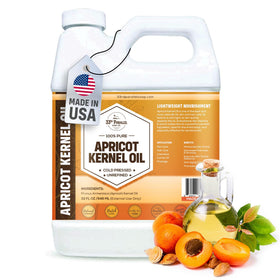 33RD PARALLEL SOAP CO Organic Apricot Kernel Oil bottle for skin care and massage