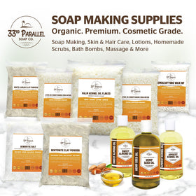 33RD PARALLEL SOAP CO Organic Sweet Almond Oil bulk pack for cosmetic brands.