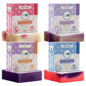 360Feel Floral Bar Soap Set lavender focus offers gentle cleansing and aromatic relaxation.