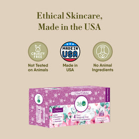 360Feel Floral Bar Soap Set lilac highlight delivers a delicate scent during your bath.